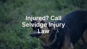 Injured? call our dog bite lawyer at Selvidge Injury Law