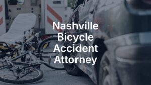 Nashville bicycle accident attorney - bike crashing into damaged car