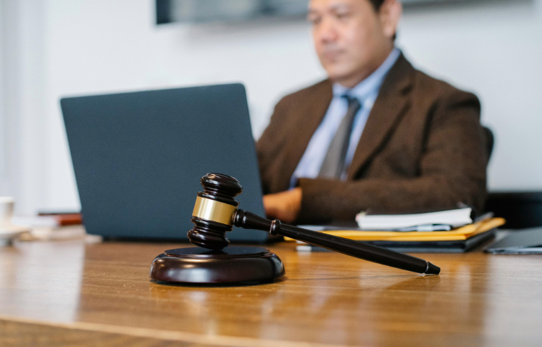 Nashville personal injury lawyer sitting at his desk